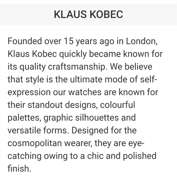 KLAUS-KOBEC MODEL NO. KKG1913 COUTURE SPORT WATCH 8" Unisex - Picture 10 of 15